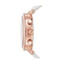 Michael Kors Ladies Parker Rose Gold/White Leather Chronograph Watch - MK2281